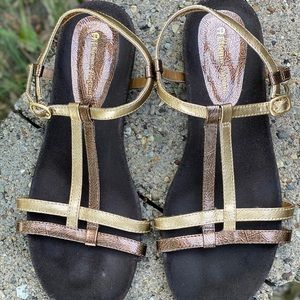 Etienne Aigner bronze/gold sandals